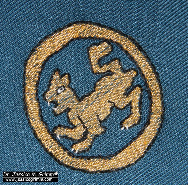 Goldwork Embroidery Sample.