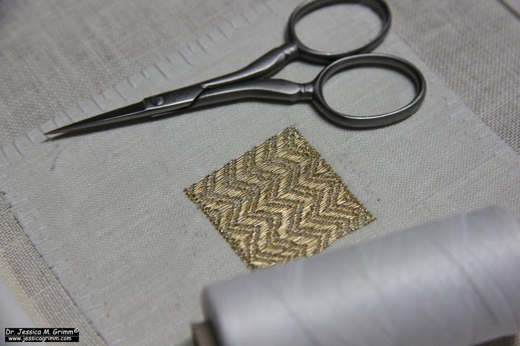 Medieval Goldwork Embroidery Course sample.