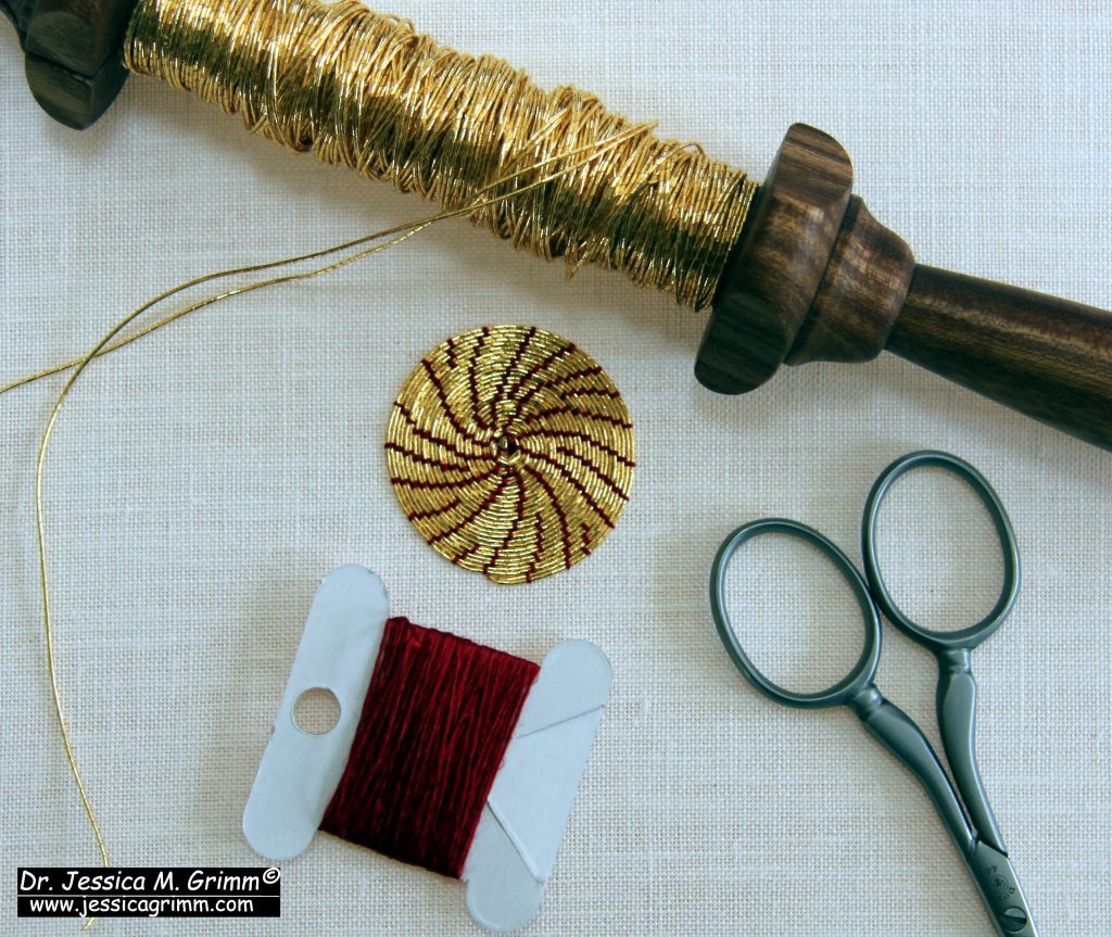 Medieval Goldwork Embroidery Course sample