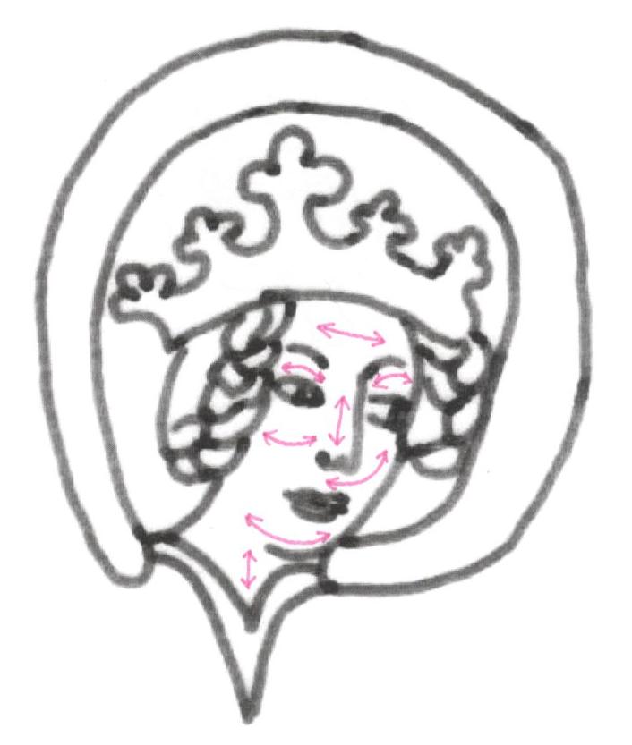 Medieval embroidery tutorial - split stitch direction