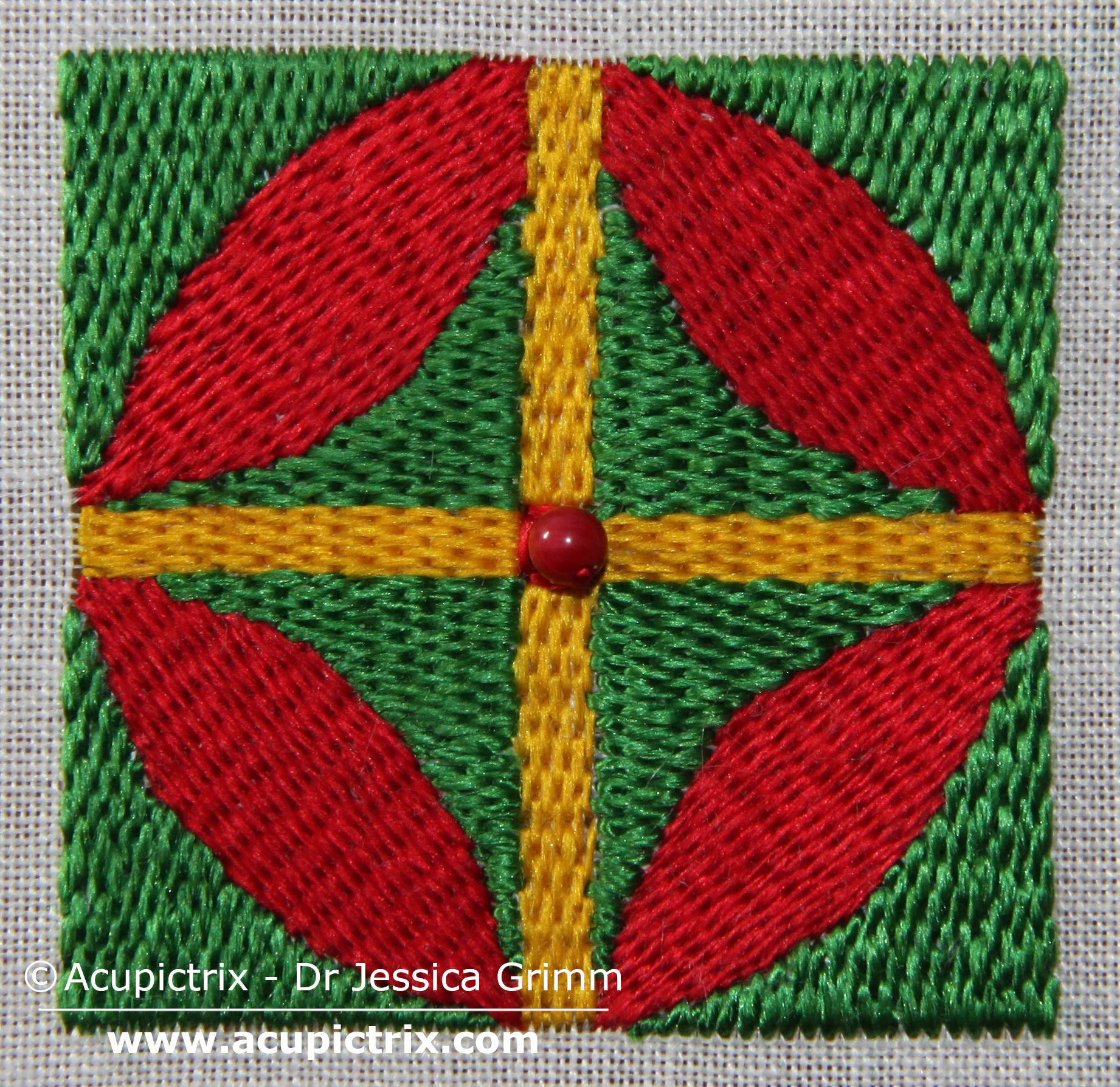 Tutorial: Underside Couching versus Brick Stitch