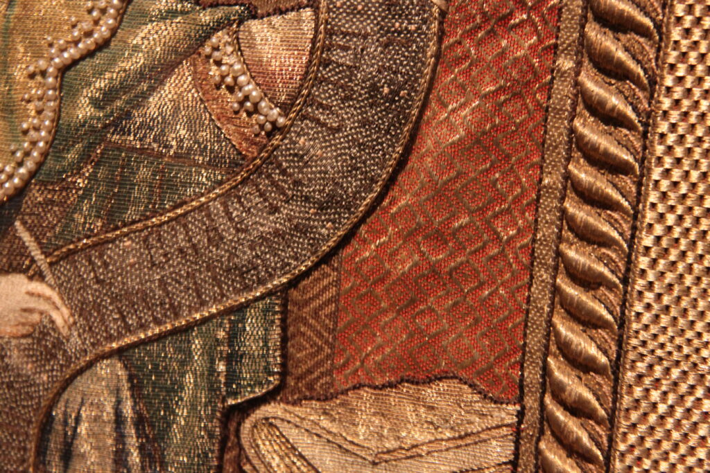 Order of the Golden Fleece - detail of Job on the embroidered antependium