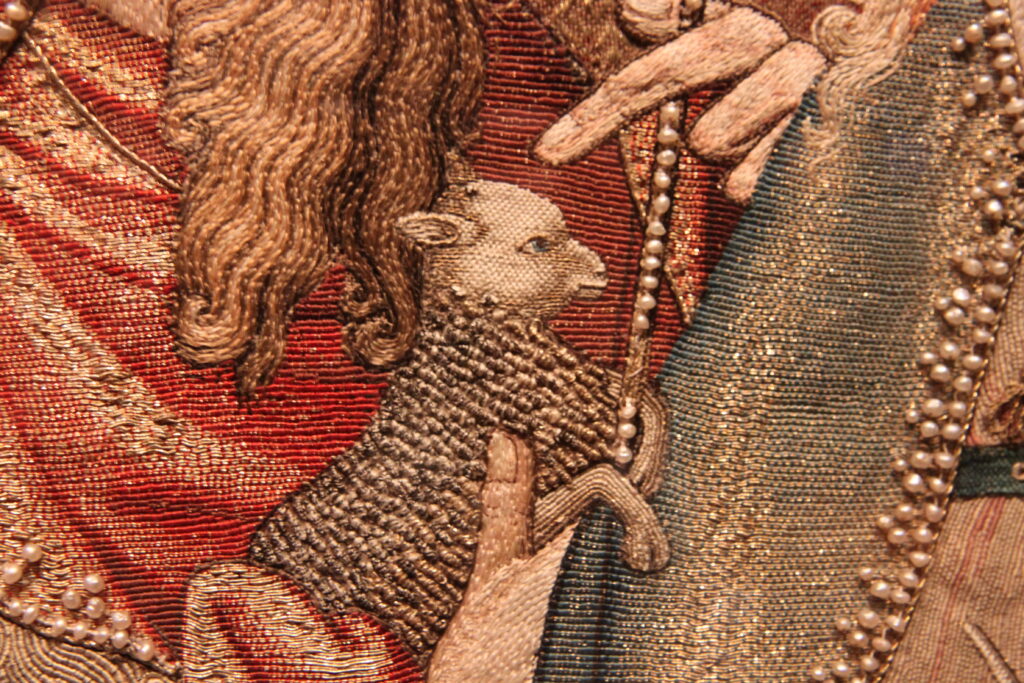 Order of the Golden Fleece - detail of John the Baptist on the embroidered antependium
