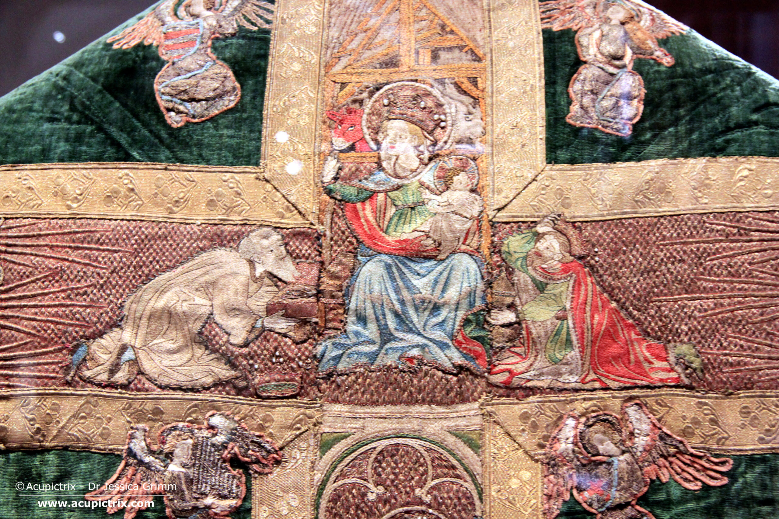 Cologne - Chasuble cross Inv. Nr. 118 Dommuseum Frankfurt, with the Adoration of the Magi.