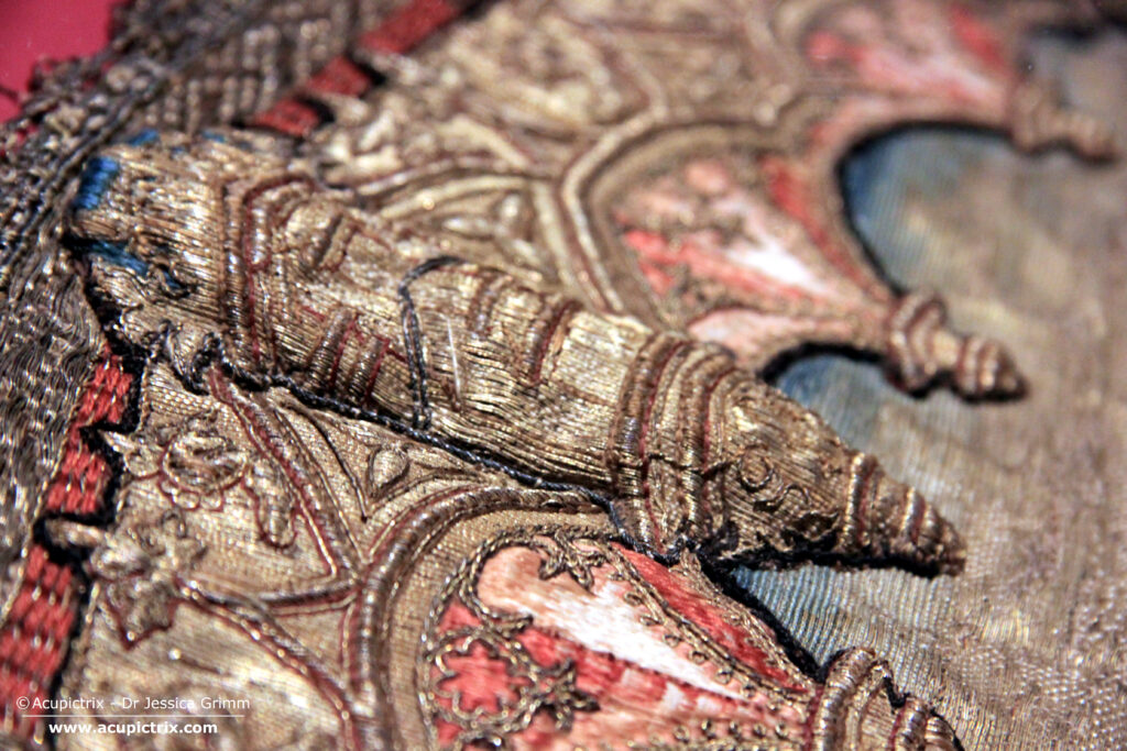 Detailed picture I took of a cope hood, probably made in Haarlem around 1540-1550.