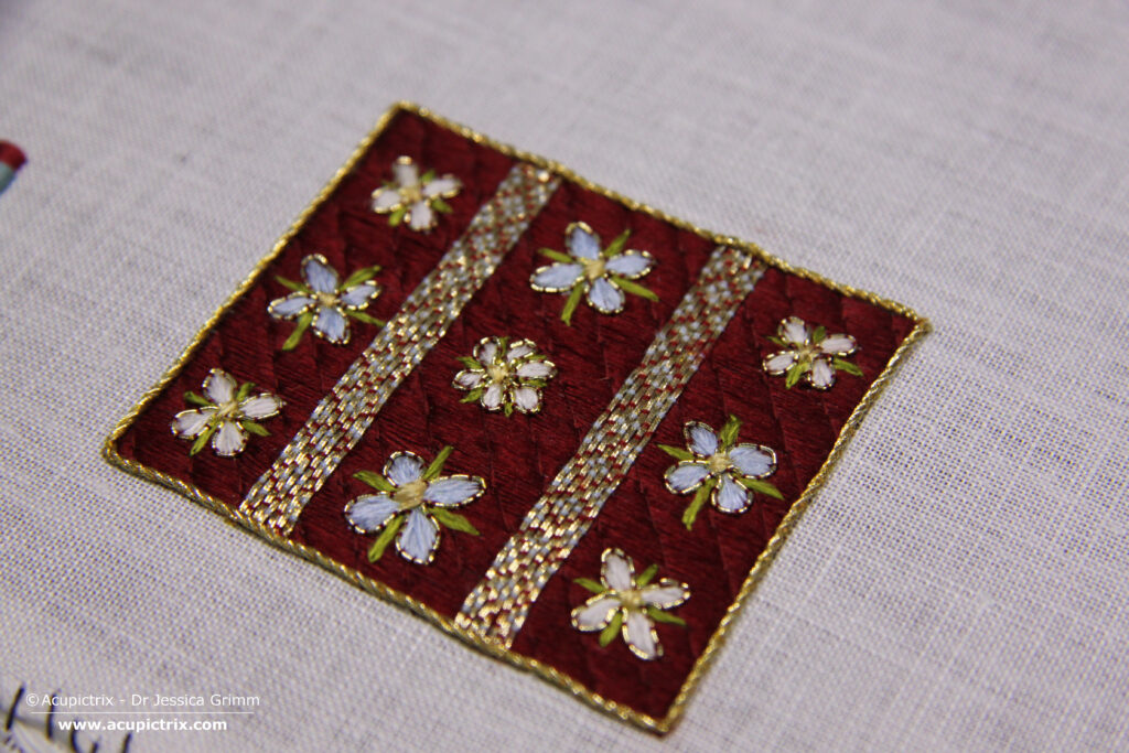 Goldwork embroidery Tutorial - Fancy Floral Blanket