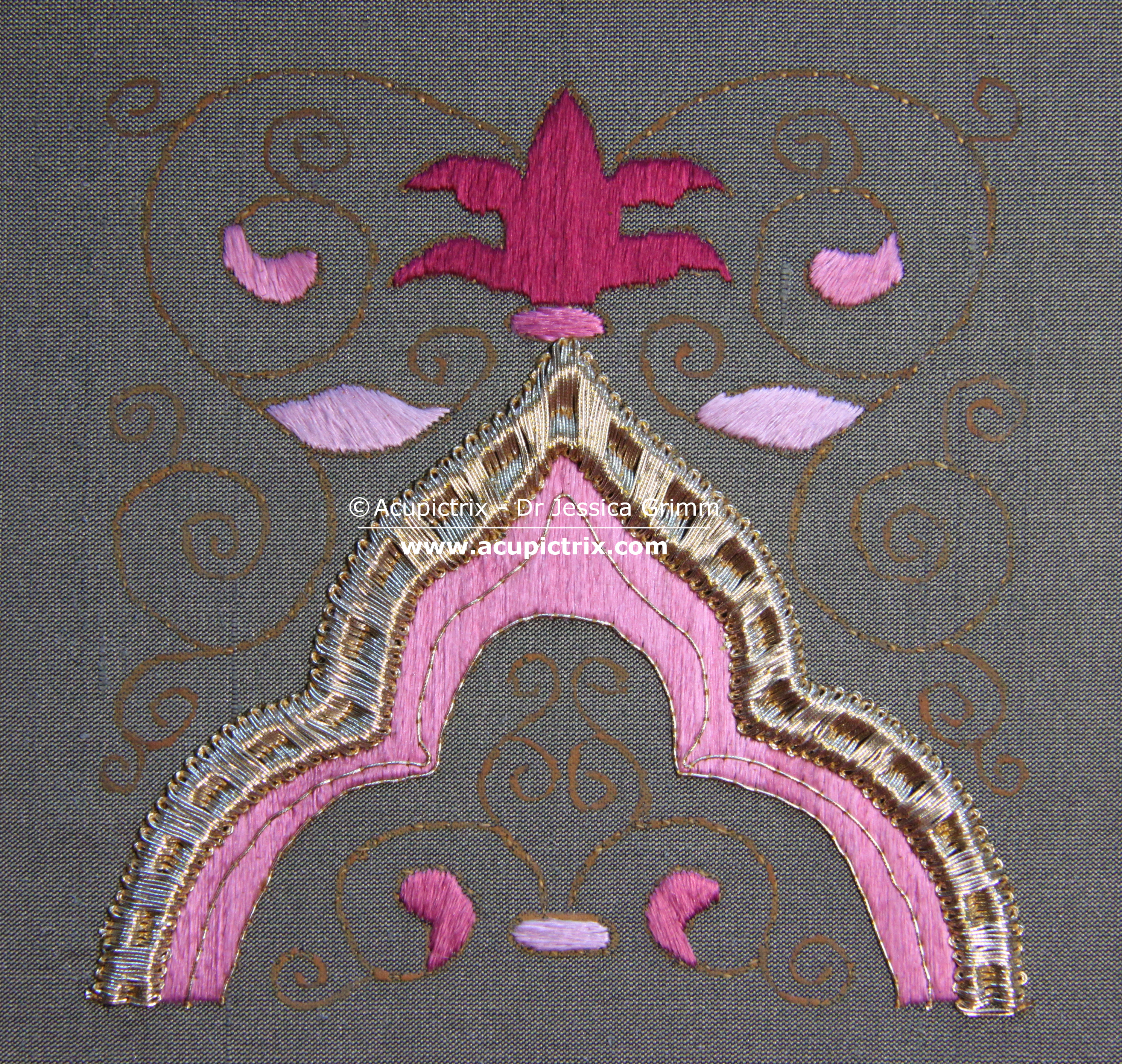 Goldwork & Silk Embroidery Tutorial: Venetian Floral