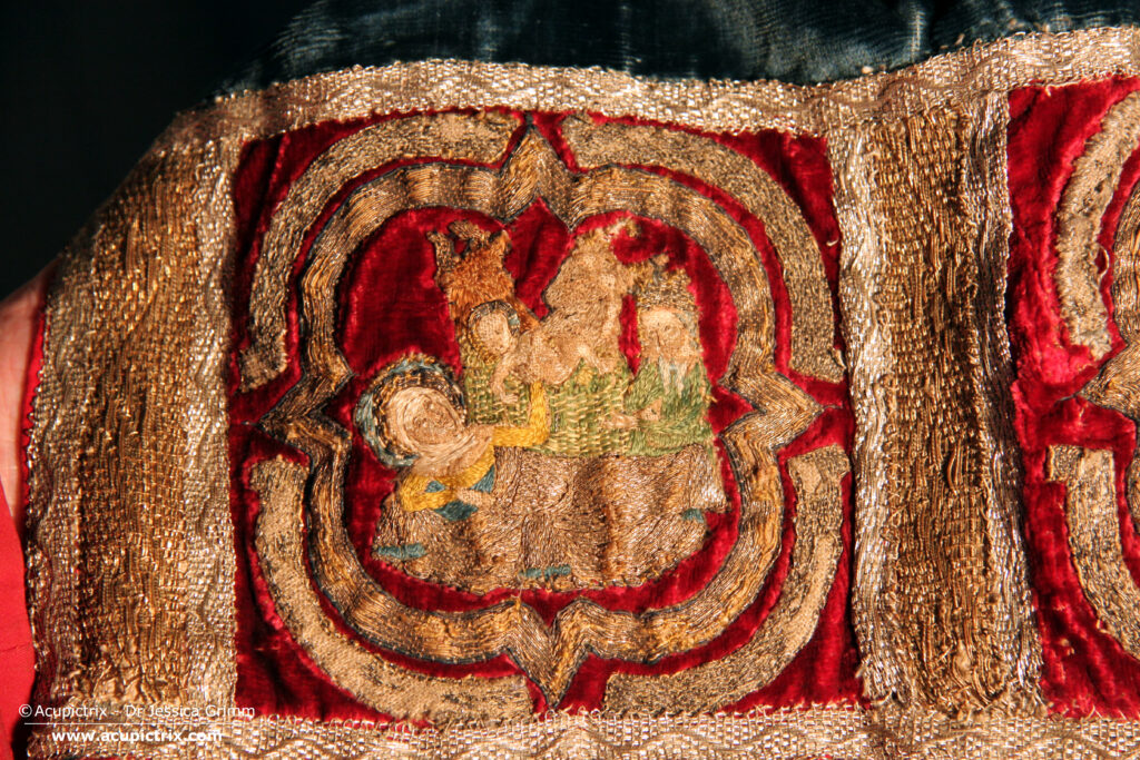 Burtscheid - late 14th century embroidery showing the Nativity
