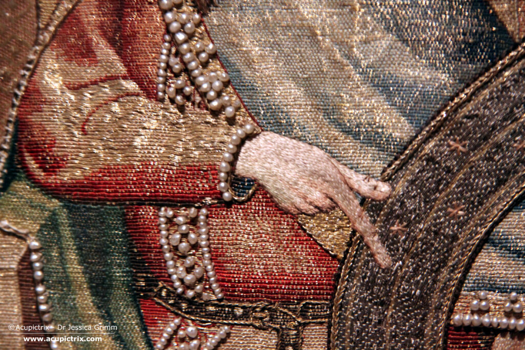 Order of the Golden Fleece – detail of Daniel on the embroidered antependium (frontal)