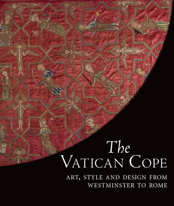 Vatican Cope - front cover of the book with a part of the Vatican cope on a black background